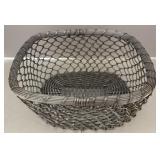 Metal basket, aluminum 11 1/2ï¿½ x 10ï¿½ x 5ï¿½ high