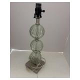 Glass ball lamp with silver colored base good