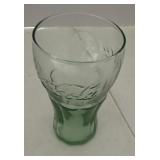 Vintage Libby, small coke glass green used 2 x 5ï¿½