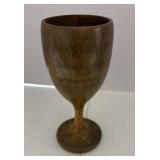 Wooden goblet handcrafted 9 inches tall 4 inches