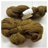 handspun GAZE hound color brownish, two skeins