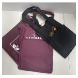 Three assorted wine bottle bags good condition