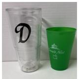 Plastic drinking cups good condition one
