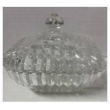 Anchor hocking, ribbed pattern dish 5 1/2 inches