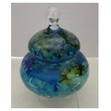 VIDI glass apothecary jar from Naples, Italy,