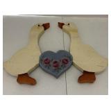 Hand painted ducks wall art really good condition