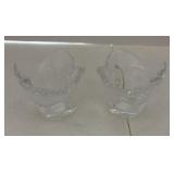 2 Crystal toscany collection tea light holders
