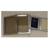Three silver frames, good condition, two 4 1/2 x