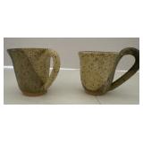 Two pottery cups used condition 3 x 2ï¿½