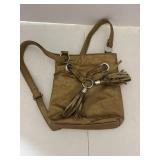 Gold pocketbook with inside and outside pockets