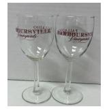 Two wine glasses, Barboursville vineyards, new