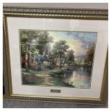 Hometown, Lake / Thomas Kincaid printFramed