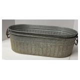 Galvanized plant holders Set of 2 20ï¿½ x 11 1/2