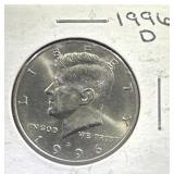 1996 D Mint Half Dollar Coin