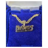 Golden plated .925 Rutgers Charm and Necklace -