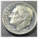 1974 S   PROOF ROOSEVELT DIME