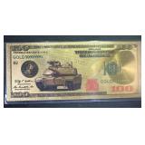 Novelty 24K gold foil plated United States Army