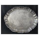 Monogrammed Silver Plate Tray