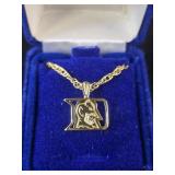 Golden plated .925 Duke Blue Devils Charm and