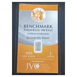 BENCHMARK Metals- 1 grain .999 Fine Silver - JVC