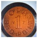 WWII OPA Ration Token "1" VT