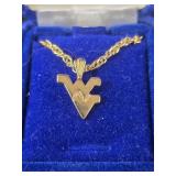 Golden plated .925 West Virginia Univ. Charm and