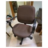 Computer chair brown fabric