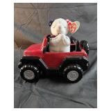 Teleflora jeep planter ceramic and ty beanie baby