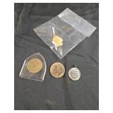 vintage horseshoe good luck token , vintage 1980s