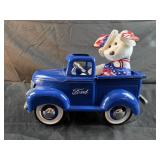 vintage blue metal Teleflora Ford F-1 truck