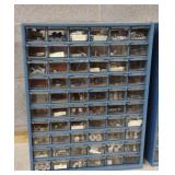 Plastic 50 drawer organizer with contents 14 1/2