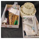 Scissors, brushes, needles and an organizer