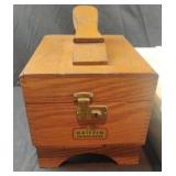 Vintage Griffin Shinemaster wooden shoe shine box