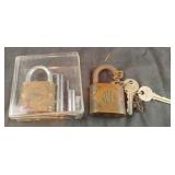 Vintage Yale locks. 1 has keys