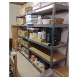 Metal shelves attached. 4 total. 48 x 71 x 24