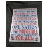 14x18.5 pledge of allegiance sign