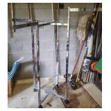 Rolling adjustable clothes rack 58 x up to 74