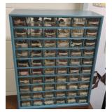 Plastic 50 drawer organizer with buttons