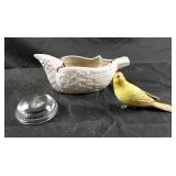 clear glass domed paperweight with a beaded edge,