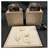 vintage Imari-style porcelain trinket boxes made