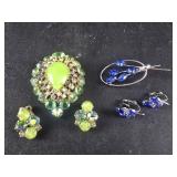 Two Vintage Brooches with matching clip-on