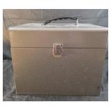 Vintage metal file box with key