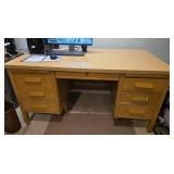 59x30x34 vintage blonde birch desk from the