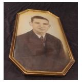 Vintage curved glass photo frame
