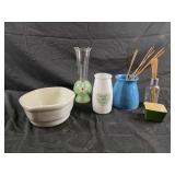 Assorted planters and vases