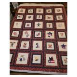 60x69 handmade patriotic quilt