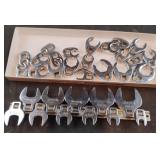 Snap-on open-end crowfoot wrenches