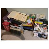 Office supplies, paper, envelopes, binders, vtg