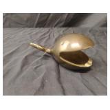 Vintage brass whale ashtray