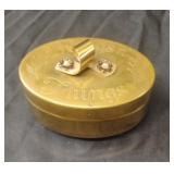 Vintage "Rings N Things" brass trinket box